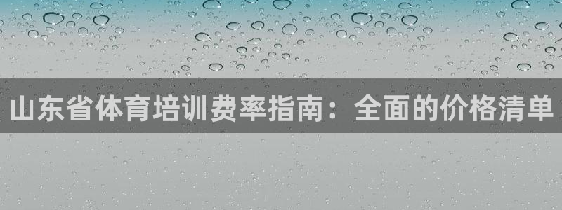 富联工坊：山东省体育培训费率指南：全面的价格清单